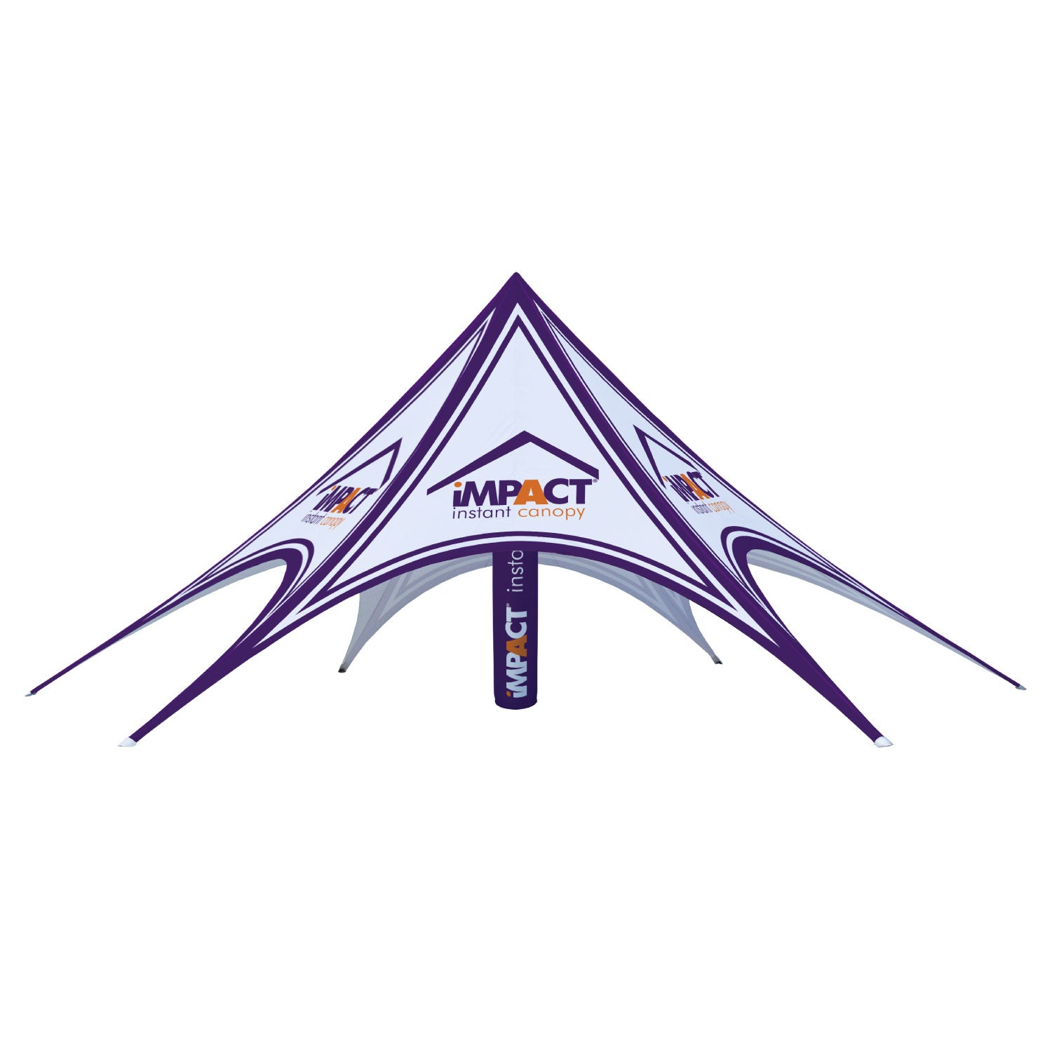 inflatable pole tent Custom Printed Star Canopy with Inflatable Pole – Impact Canopies USA