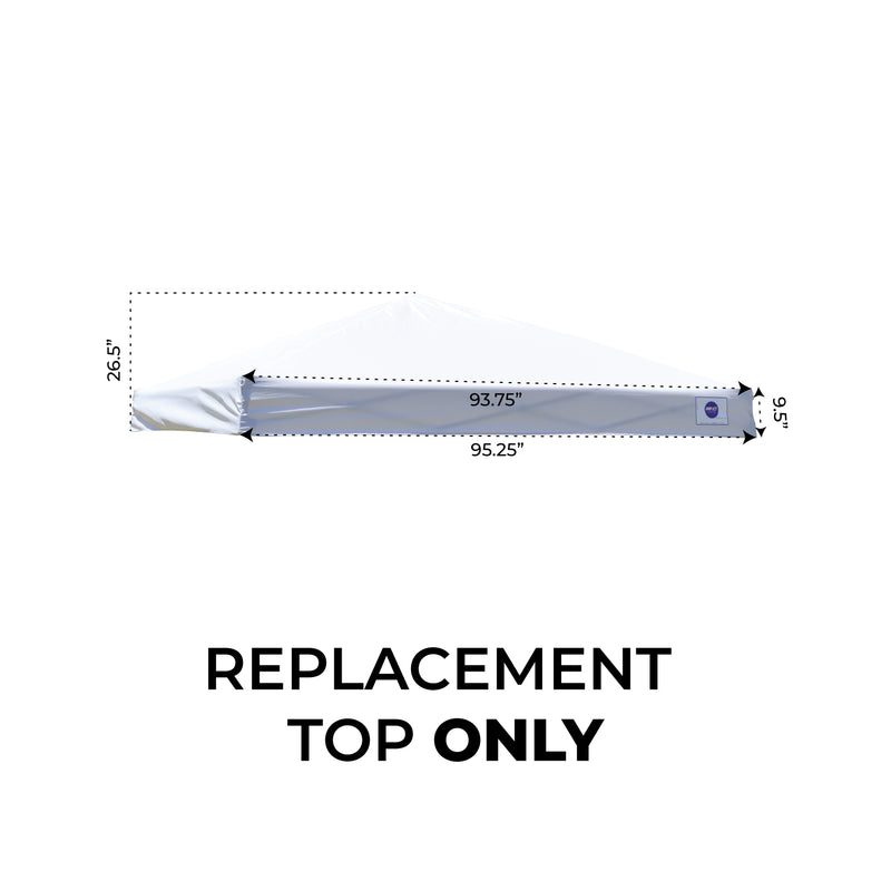 Slant Leg Pop Up Canopy Tent Replacement Top - Fits 10x10 Slant Leg Frame Base with 8x8 Top