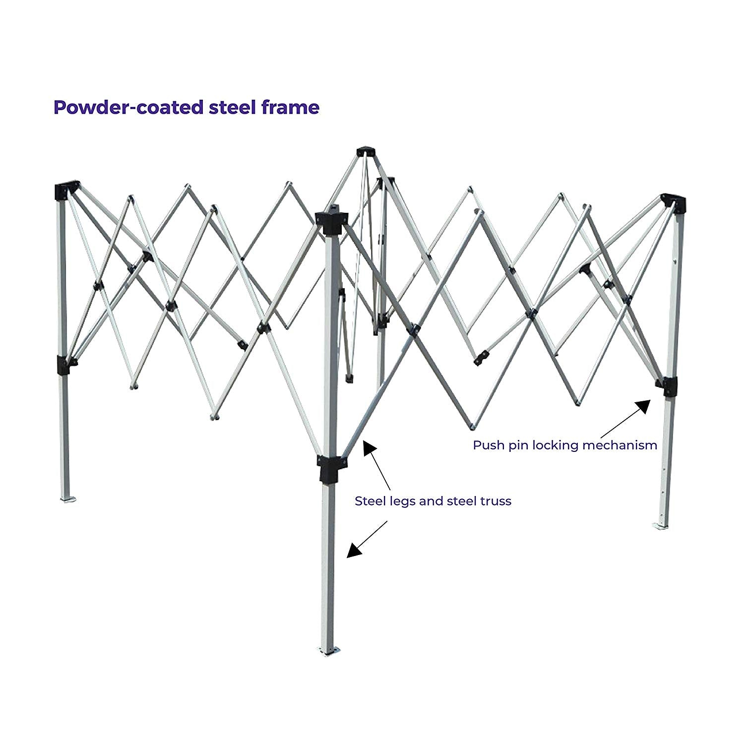 metal tent frame 10x10 Slant Leg Replacement Frame Only – Impact Canopies USA