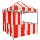 8x8 Carnival Pop Up Canopy Kit - Red & White Striped - Impact Canopies USA