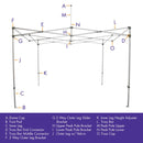 Part L. Steel Truss Bar, DS Frame Replacement Part - Impact Canopies USA