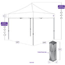 10x10 DS Pop up Canopy Tent Replacement Steel Frame - Impact Canopies USA