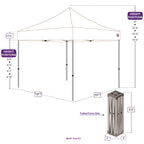 10'x10' Evento Steel Commercial Canopy Kit with Walls and Storage Bag