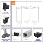 10'x10' Evento Steel Commercial Canopy Kit with Walls and Storage Bag