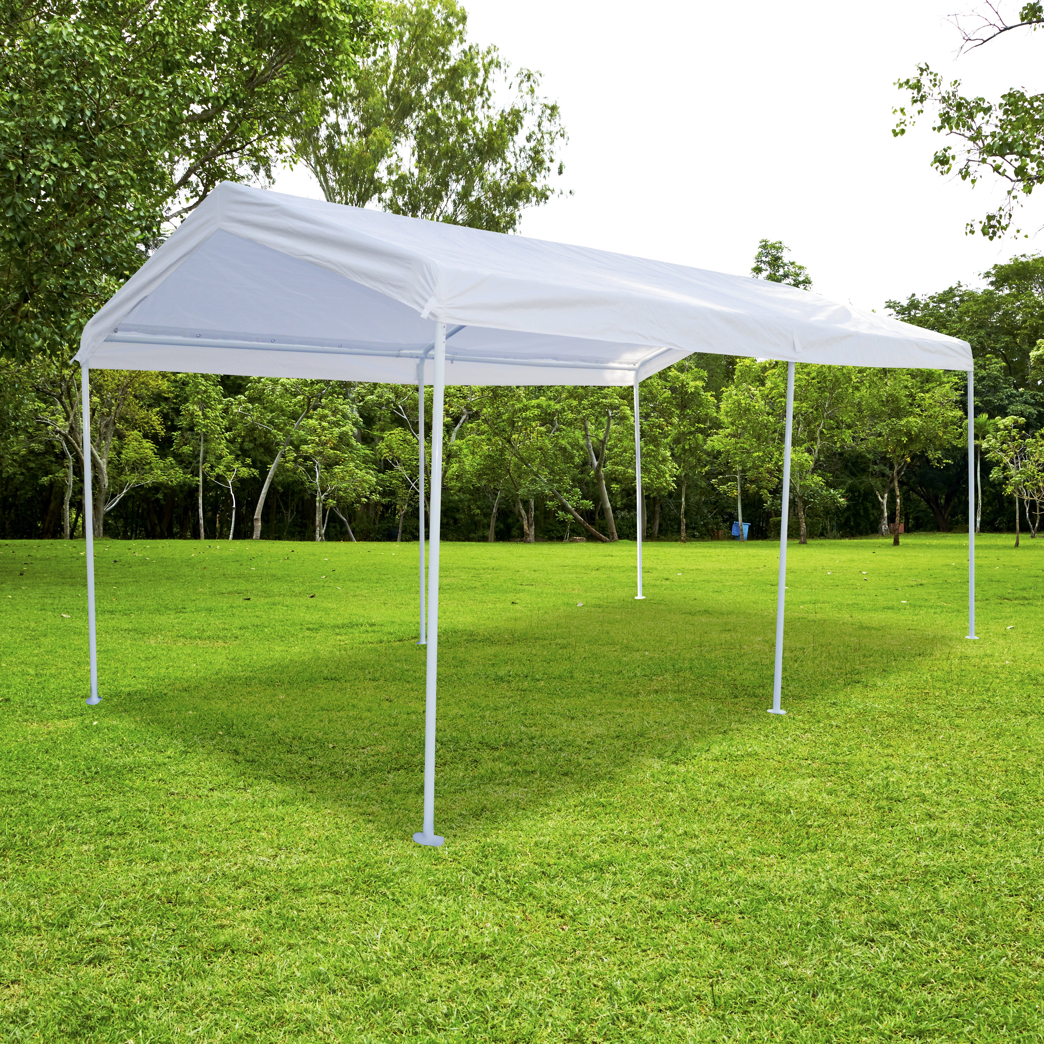 carport tent Impact 10' x 20' Portable Carport Garage Canopy, Outdoor Party Tent with 8 Dressed Legs, White