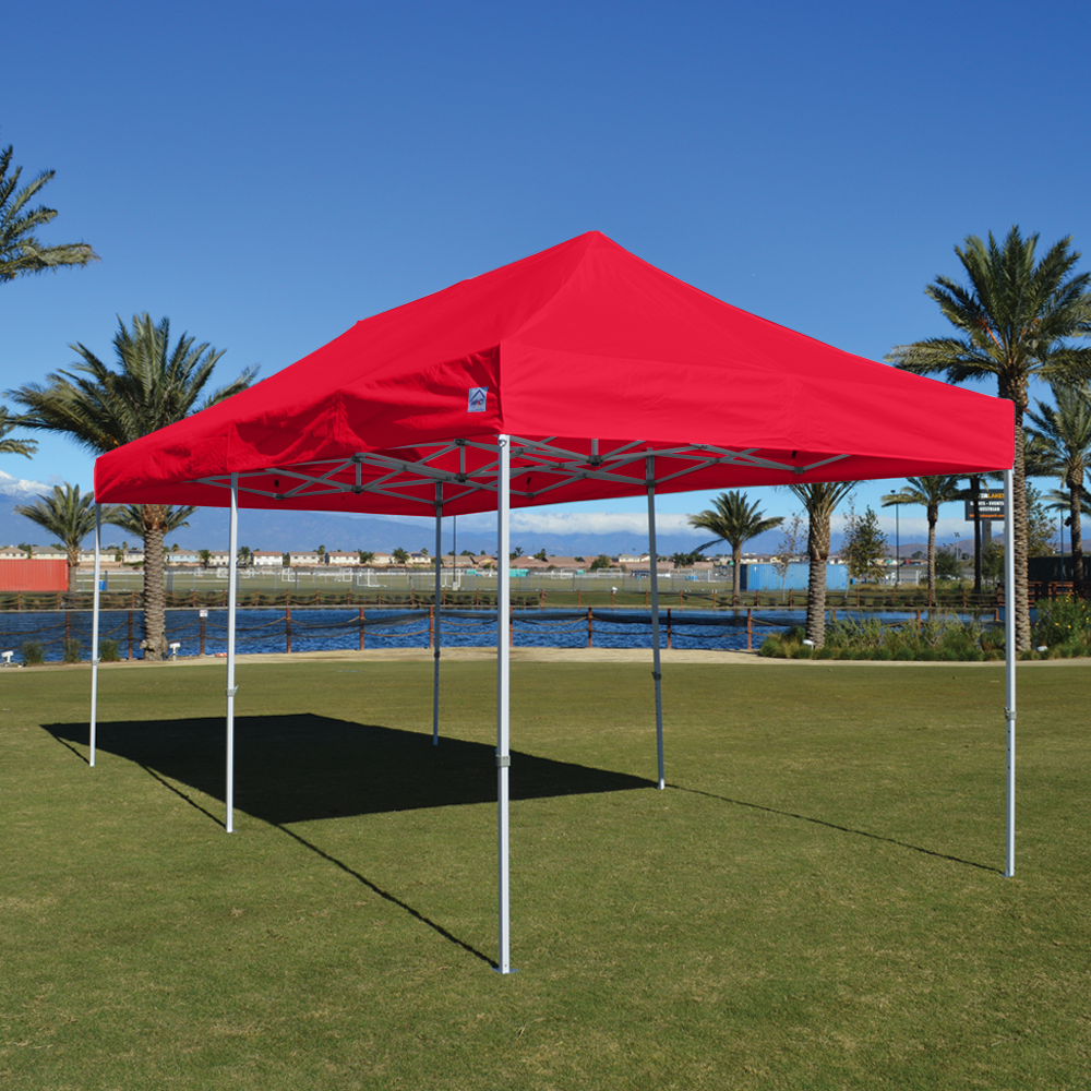 Impact Canopy 10x20 Instant Pop Up Canopy Tent, Commercial Grade Aluminum Frame, Wheeled Roller Bag, Kelly Green, Size: 10'x20'