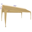 11x20 Portable Carport REPLACEMENT TOP ONLY - TAN with Leg Skirts