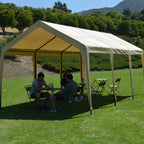 TAN Heavy Duty Portable Carport Canopy - 11'x20' (2' Thick Legs)