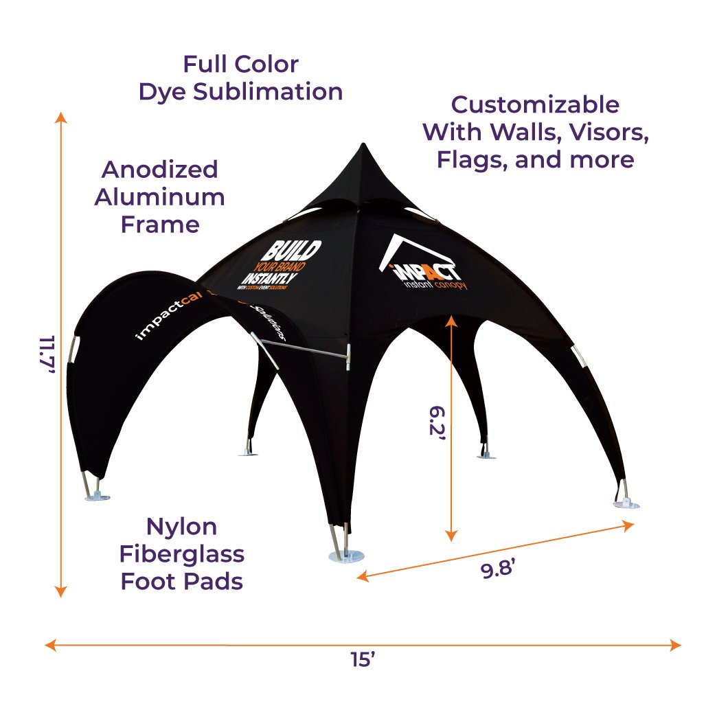 Custom Printed Expo Dome Aluminum Frame Canopy - Impact Canopies USA