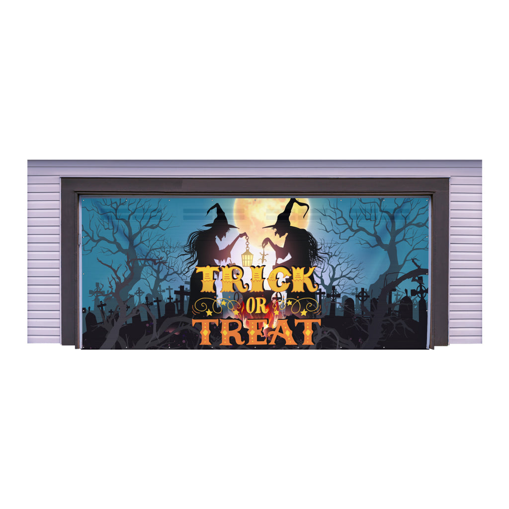 Halloween Two Door Garage Banner