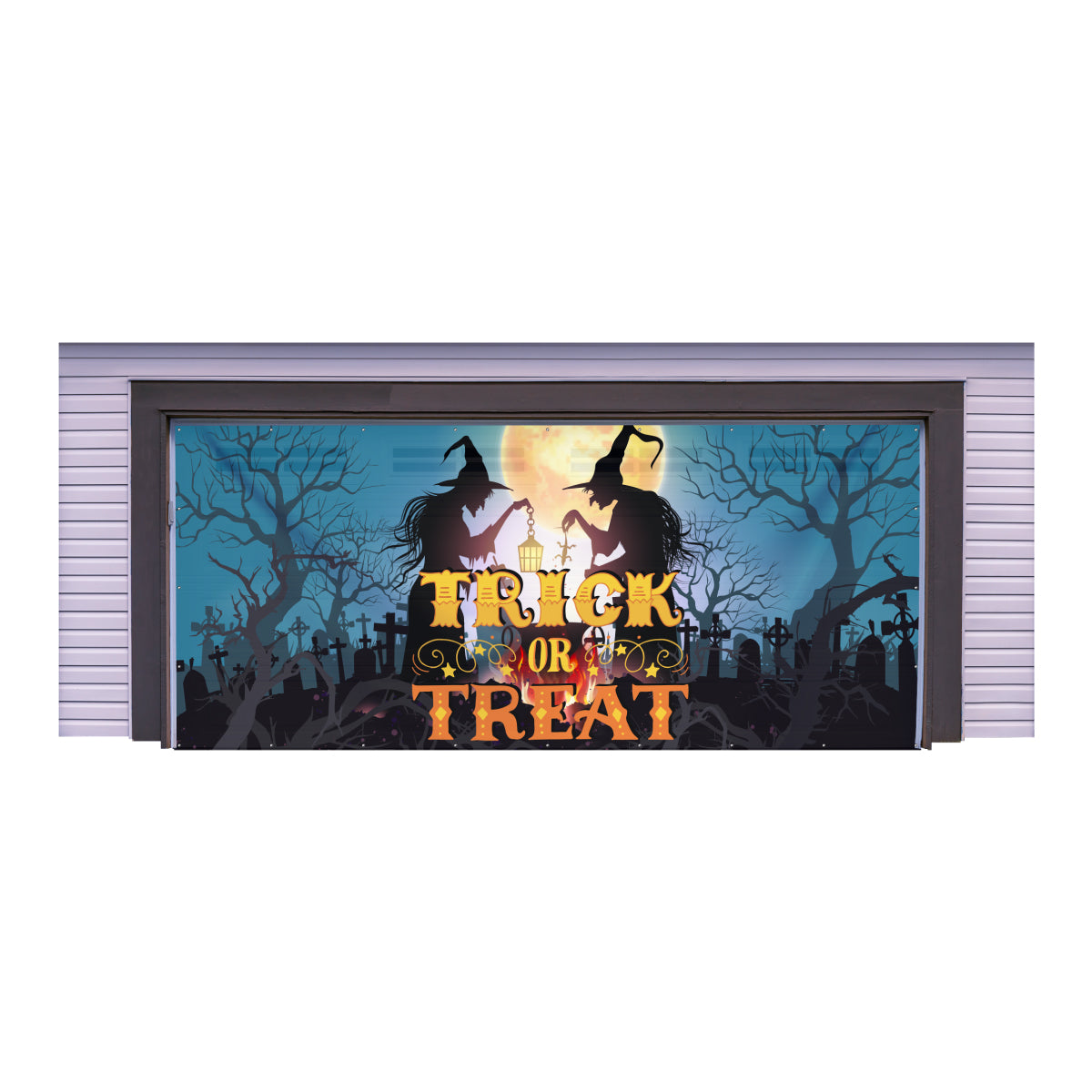 Halloween Two Door Garage Banner