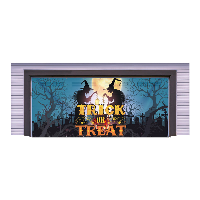 Halloween Two Door Garage Banner