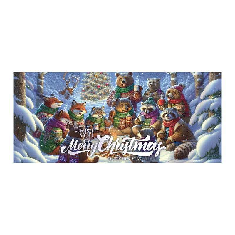 Christmas Two Door Garage Banner