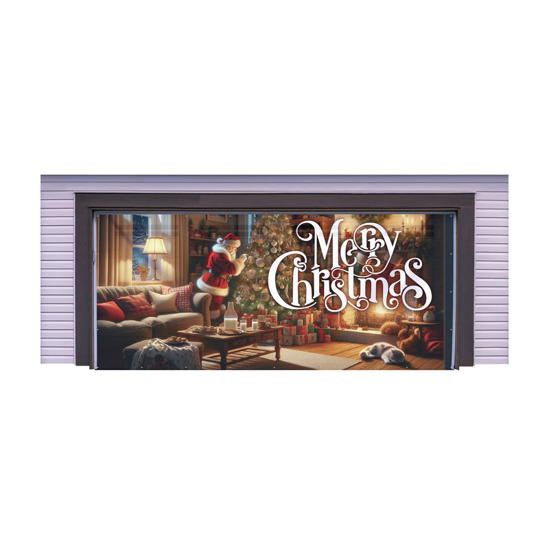 Christmas Two Door Garage Banner