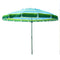 8' Blue Green Beach Umbrella with Sand Anchor