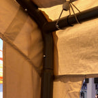 TAN Heavy Duty Portable Carport Canopy - 11'x20' (2' Thick Legs) - Impact Canopies USA