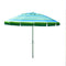 8' Blue Green Beach Umbrella with Sand Anchor