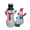 Inflatable Yard Christmas Decoration - 5ft Snowman family