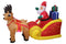 4 ft Christmas Inflatable Santa Claus on Sleigh with Reindeer