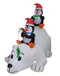 6 ft Christmas Inflatable Penguins Fishing in Polar Bear