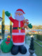 11.8 ft Christmas Inflatable Santa Claus with Green Gift Bag and Teddy Bear