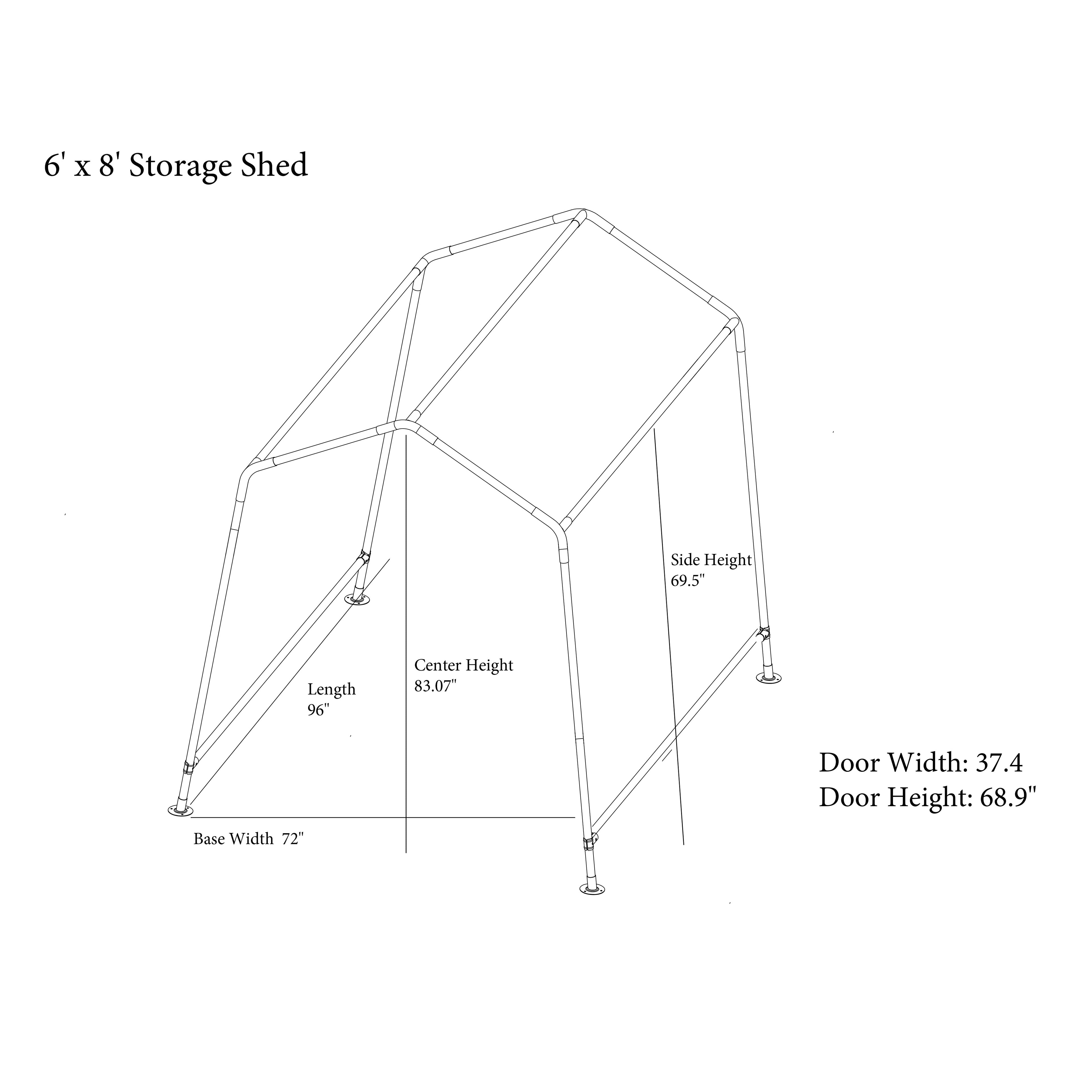 6x8 Portable Storage Shed