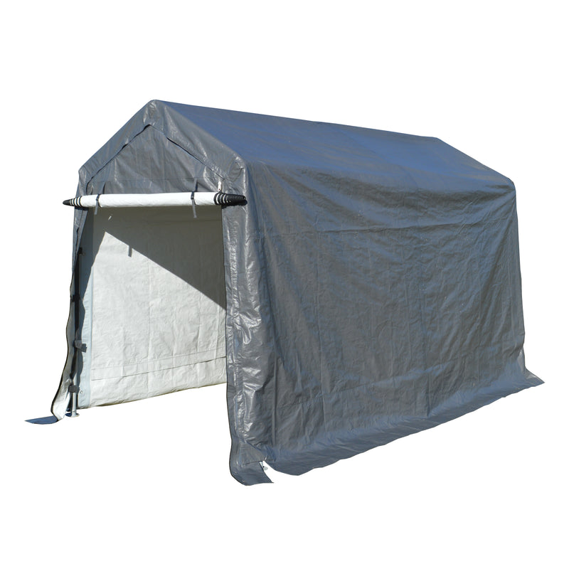 7x12 Portable Storage Shed -Gray