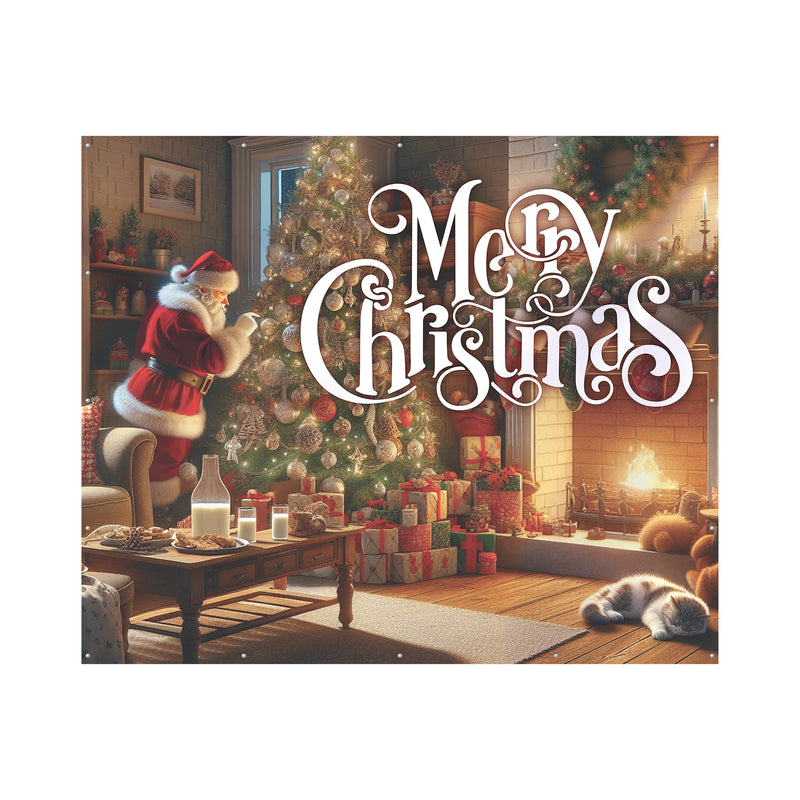 Christmas One Car Garage Door Banner