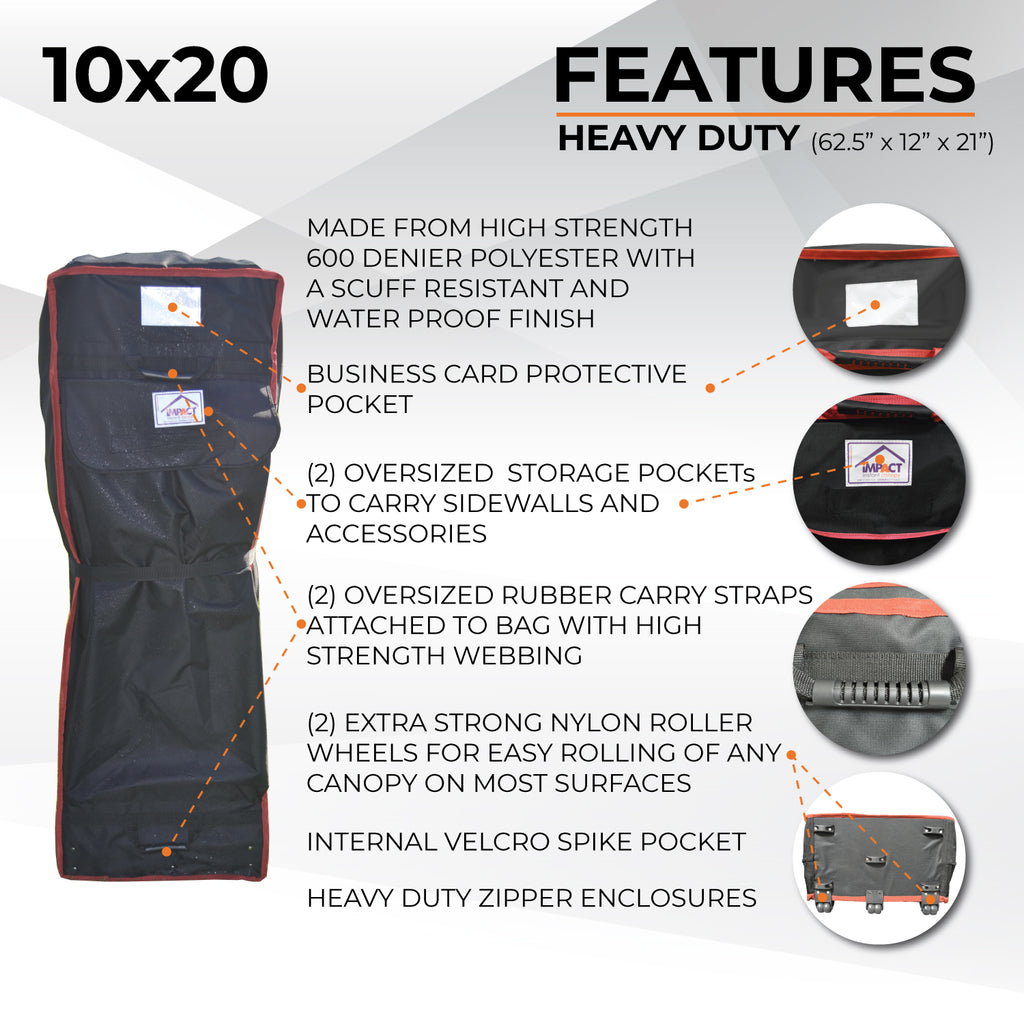 Pop Up Canopy Roller Bags - Choose Size - Impact Canopies USA