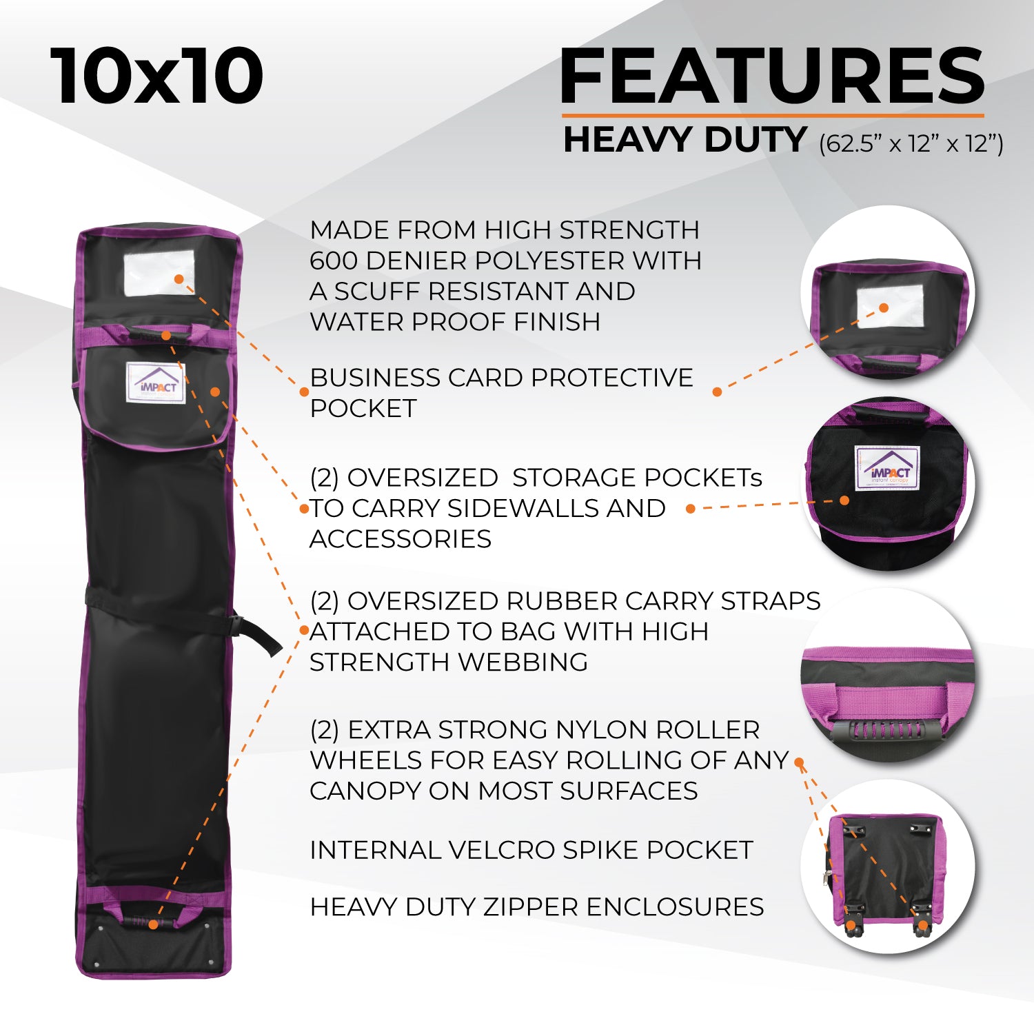 Pop Up Canopy Roller Bags - Choose Size - Impact Canopies USA
