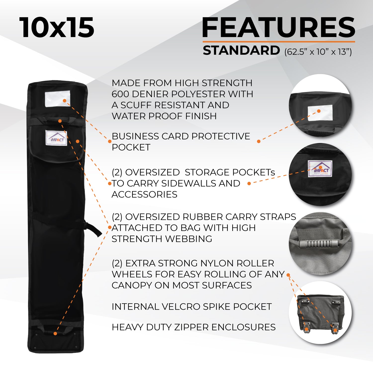 Pop Up Canopy Roller Bags - Choose Size - Impact Canopies USA