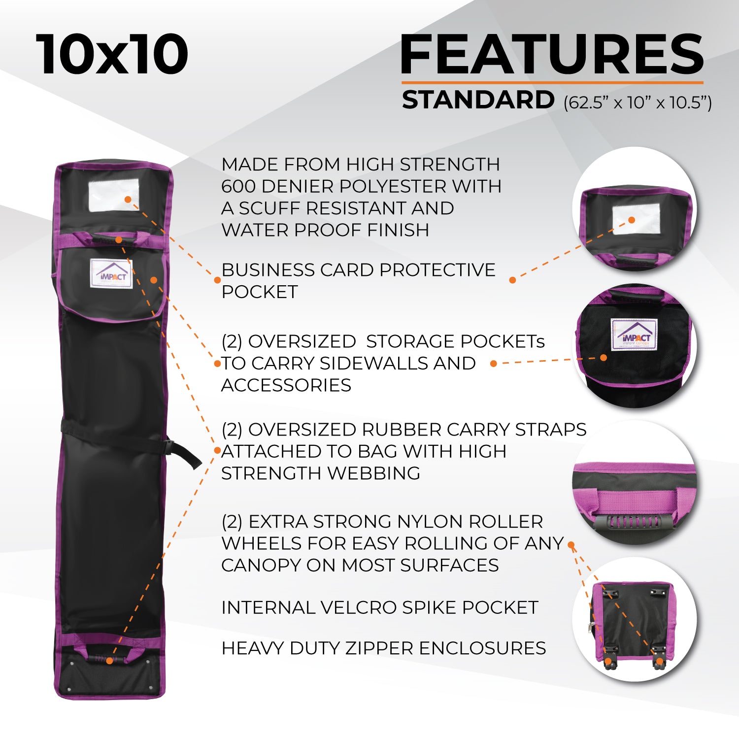 Pop Up Canopy Roller Bags - Choose Size - Impact Canopies USA