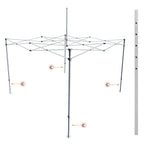 CL Part C. | Steel Inner Leg - Impact Canopies USA