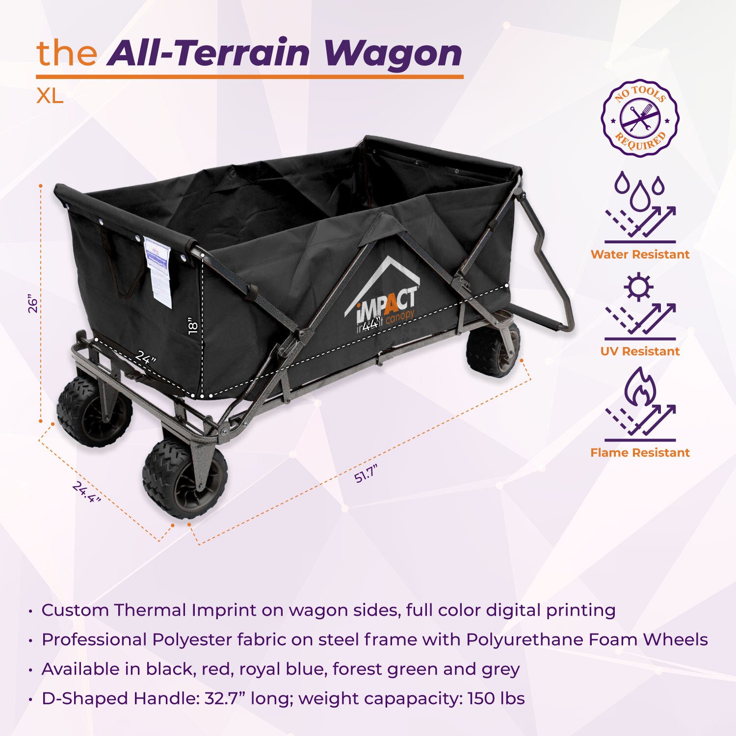 froyak pop up tent action Custom Branded Folding Wagon – Impact Canopies USA