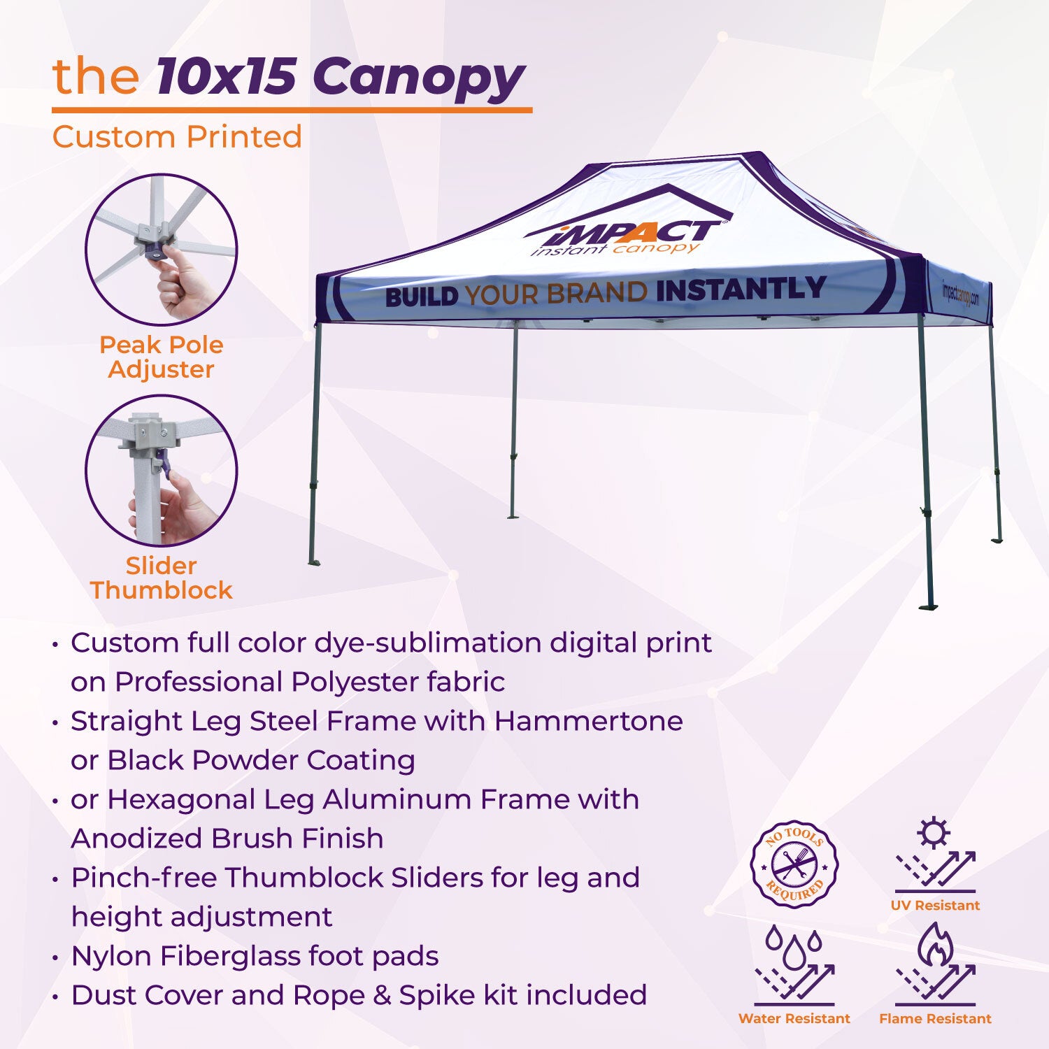 Custom 10x15 Canopy Kit - Impact Canopies USA