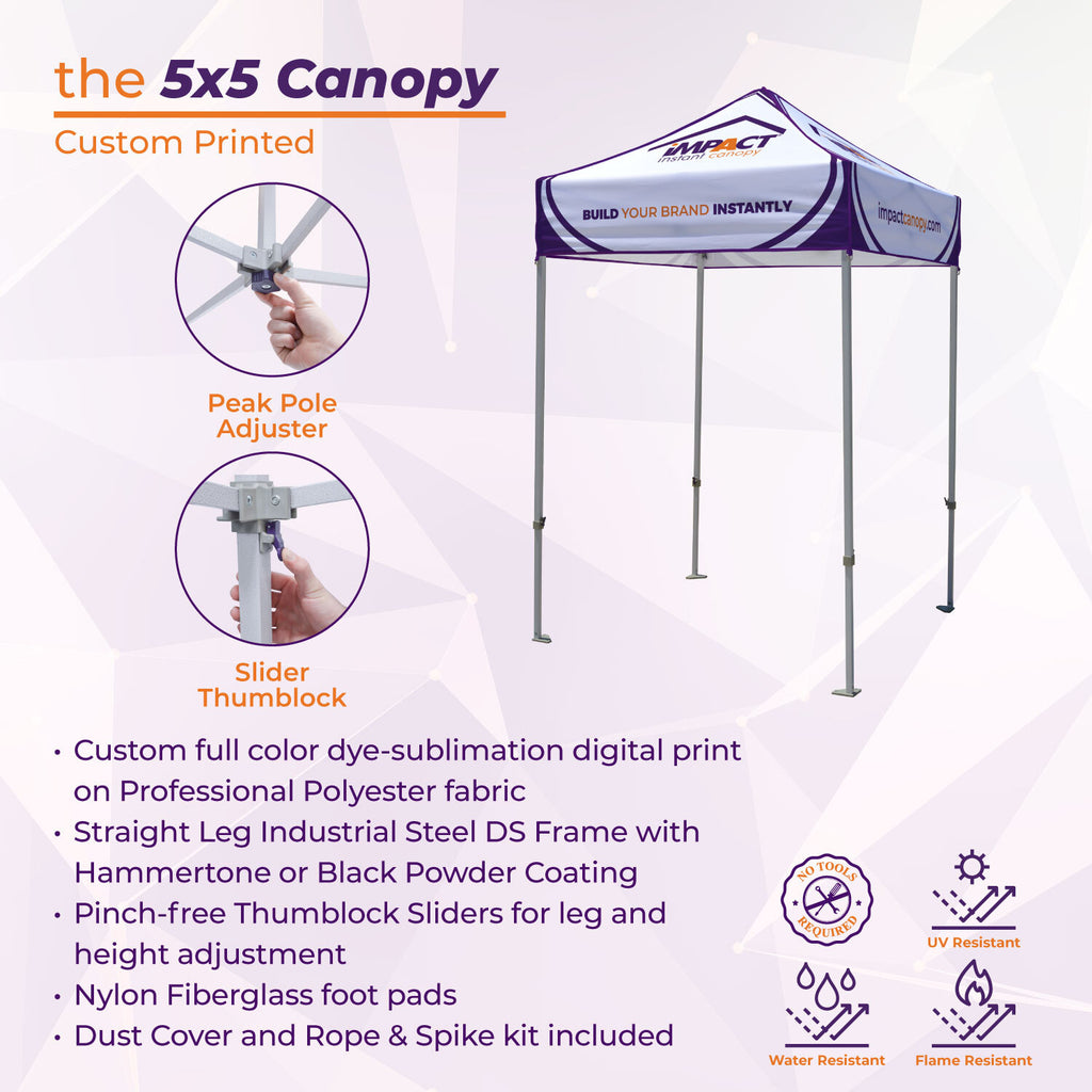 Custom 5x5 Canopy – Impact Canopies USA
