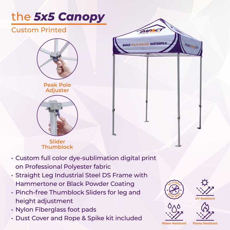Canopy 5 Custom 5x5 Canopy – Impact Canopies USA
