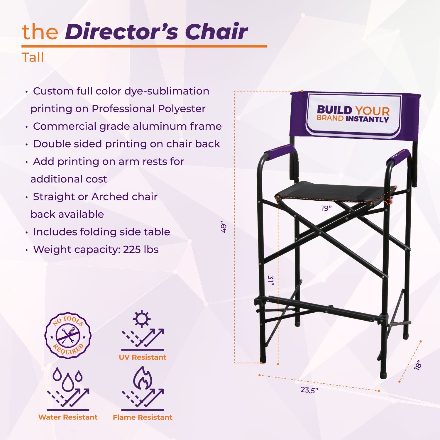 Custom Printed Director's Chair - Impact Canopies USA