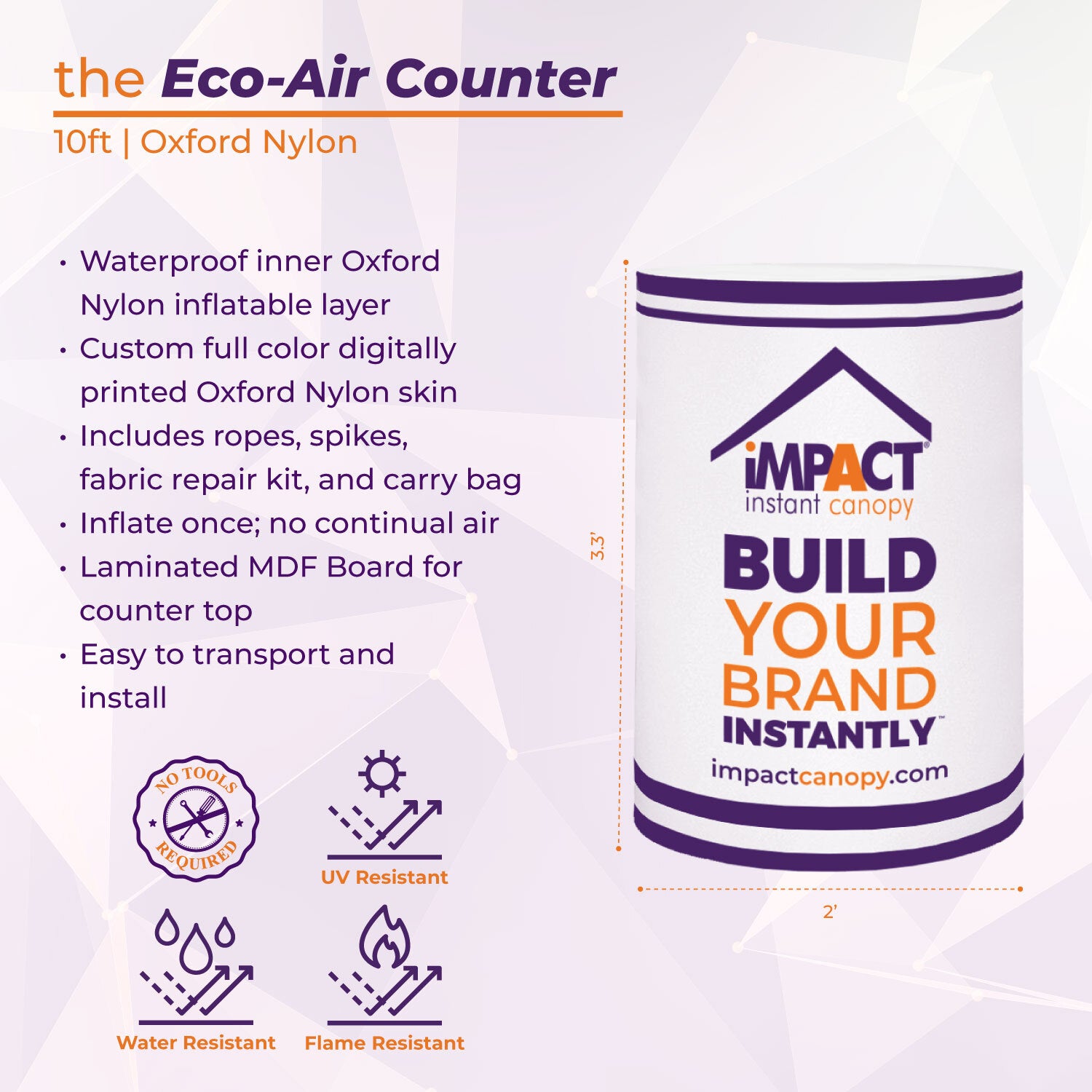 Pop-up Air Counter (3'3' height)