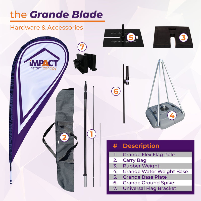 Custom Printed Grande Blade Flag