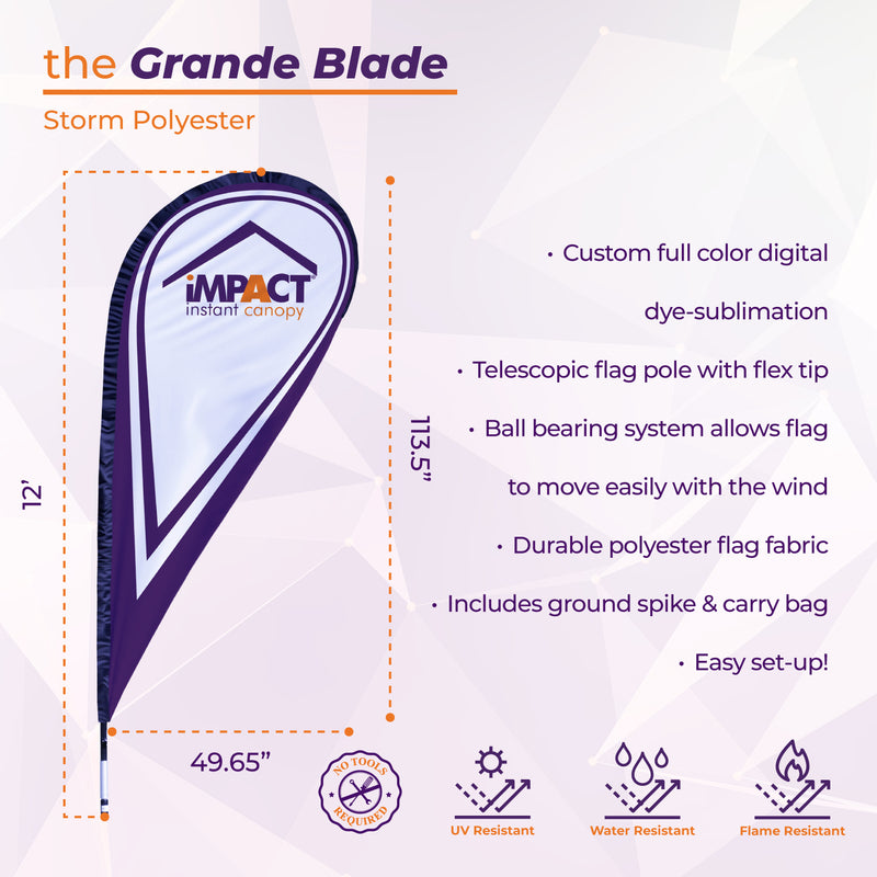 Custom Printed Grande Blade Flag
