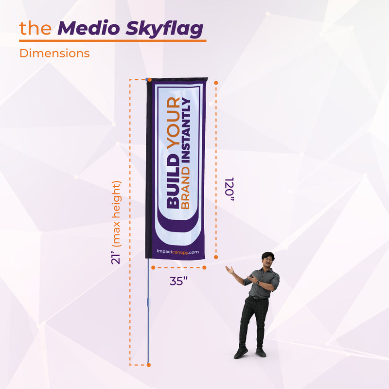Custom Printed Sky Flag – Impact Canopies USA