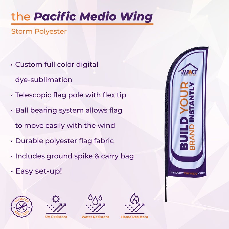 Custom Printed Wing Flag - Pacific