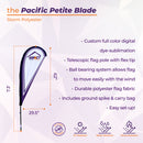 Custom Printed Blade Flag - Pacific