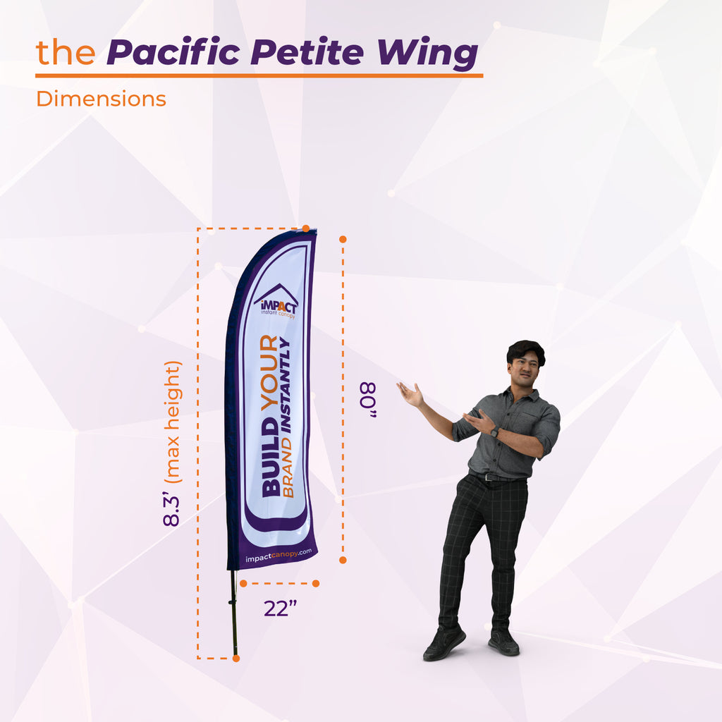 Basic Wing Fla Custom Printed Wing Flag – Impact Canopies USA