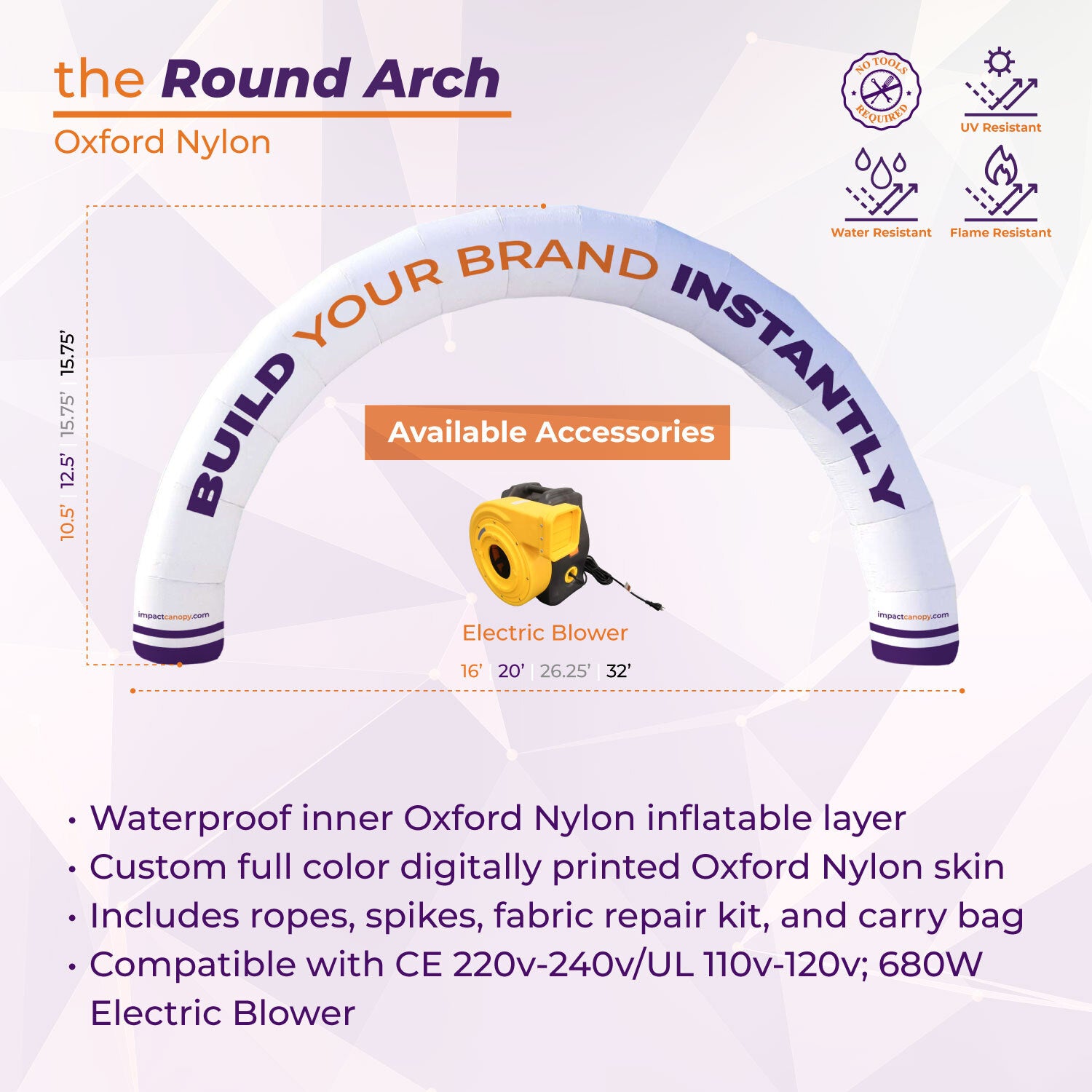 Custom Printed Eco-Air Tube Round Inflatable Arch