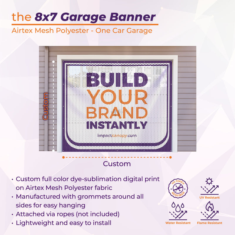 Single Car Garage Door Banner