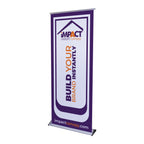 Custom Personalized Retractable Roll up Banner 33"x79" - Carry Bag Included - Impact Canopies USA