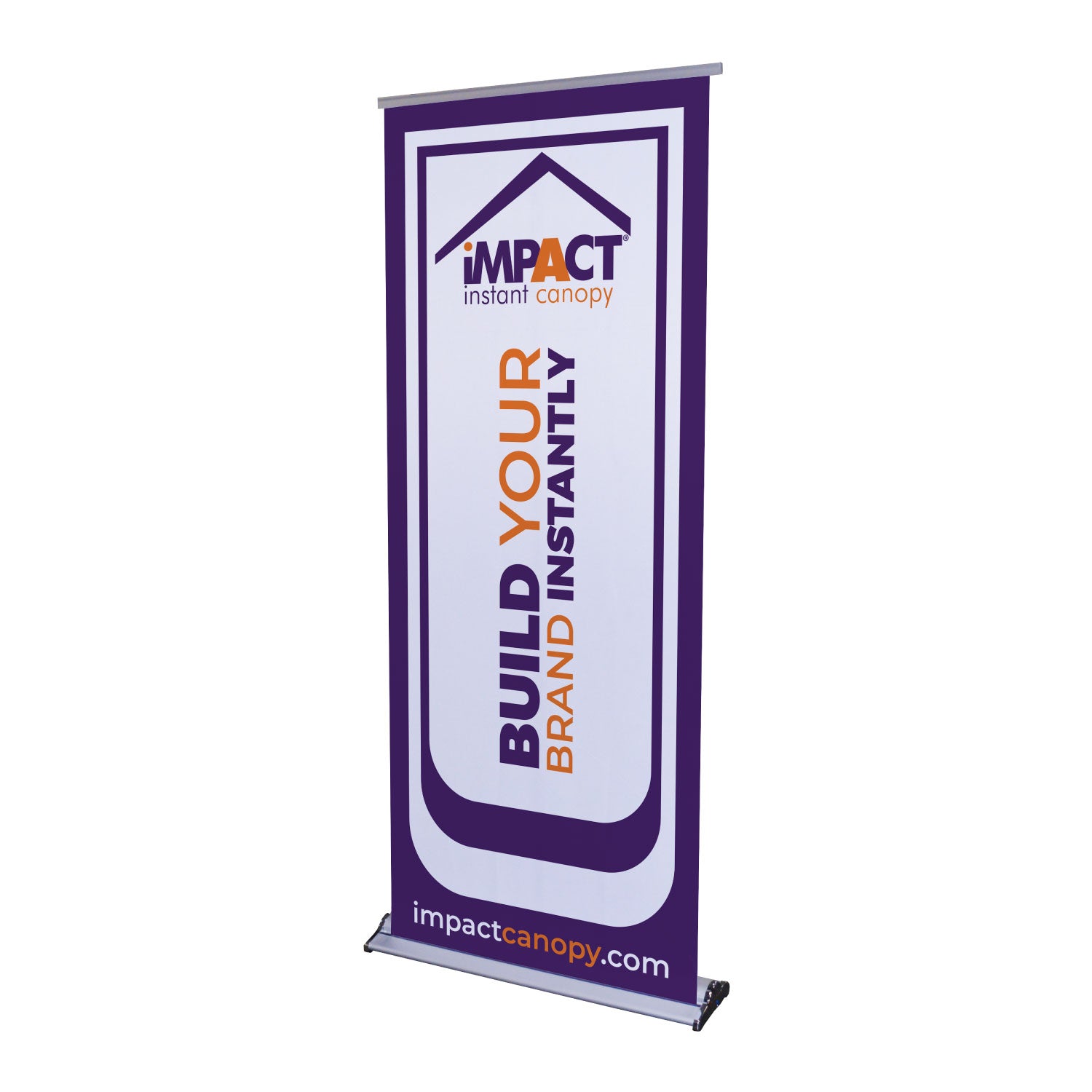 Custom Personalized Retractable Roll up Banner 33"x79" - Carry Bag Included - Impact Canopies USA