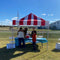 10x10 Pop up Carnival Canopy Tent Vendor Booth with Sidewall and Half Walls